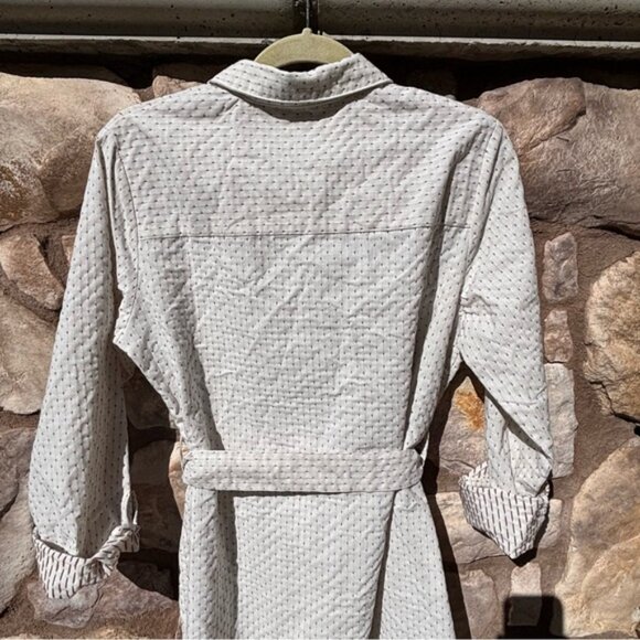 Roolee Embroidered Dress Button Down Collared Long Sleeve Belted Midi Size XL - Picture 6 of 9